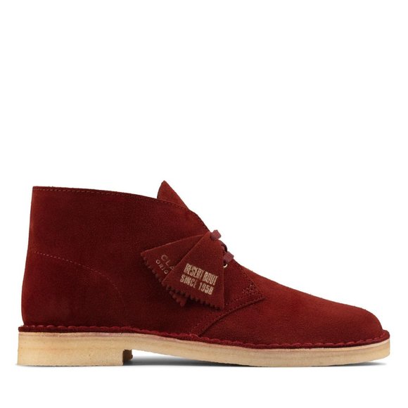 clarks Mens Desert Boot Rust Brown Suede main image 5